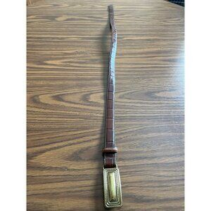 Brighton Classics brown leather belt with gold tone buckle size M10